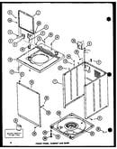 Front panel. cabinet and base (lw3903w/p1122403ww) (lw3903l/p1122404wl) (lw3603w/p1122401ww) (lw3603l/p1122402wl) (lw9103w/p1122806ww)
