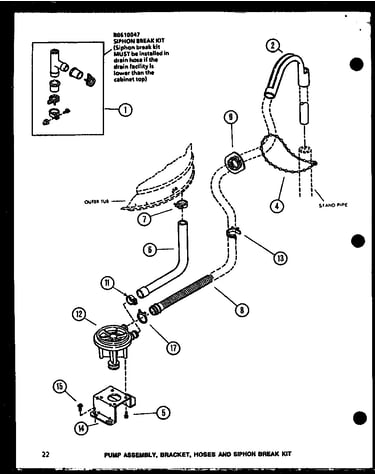 Pump assembly (lw3903w/p1122403ww) (lw3903l/p1122404wl) (lw3603w/p1122401ww) (lw3603l/p1122402wl) (lw9103w/p1122806ww)