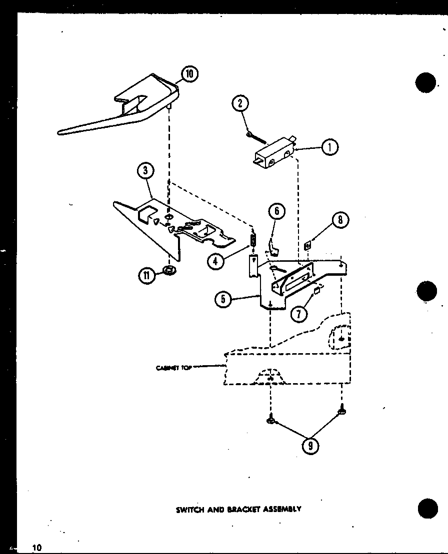 Switch and bracket assembly