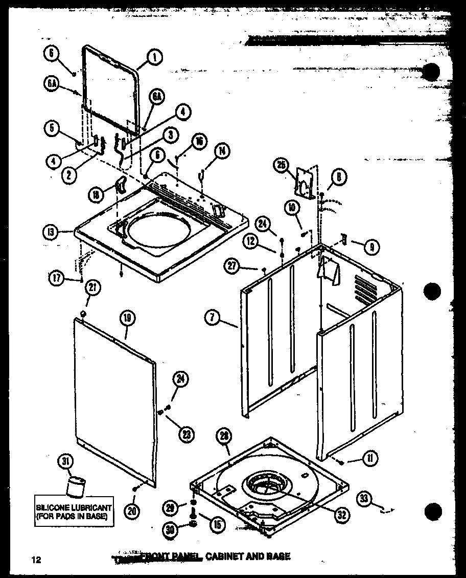 Front panel (lw3403w/p1164319ww) (lw3403g/p1164320wg) (lw3403l/p1164321wl)