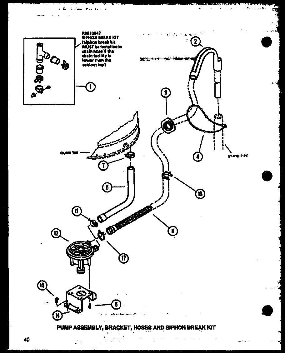 Pump assembly (lw3403w/p1164319ww) (lw3403g/p1164320wg) (lw3403l/p1164321wl)