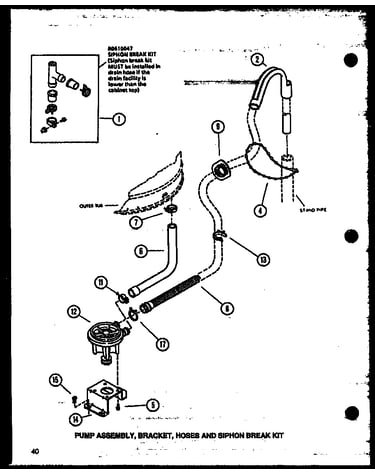 Pump assembly (lw3403w/p1164319ww) (lw3403g/p1164320wg) (lw3403l/p1164321wl)