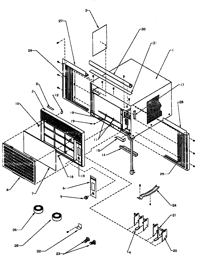 Front & outer case assembly