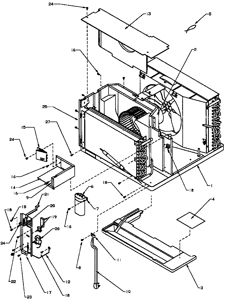 Control panel & misc chassis parts