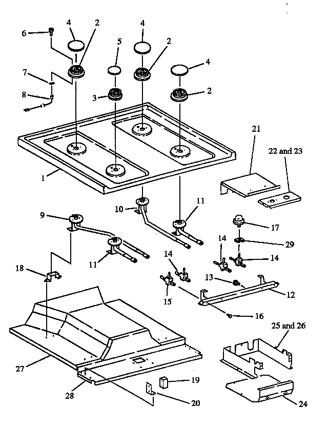 SEALED BURNER (RST365/ALL) (RST378/ALL) (RST378UWG/ALL)