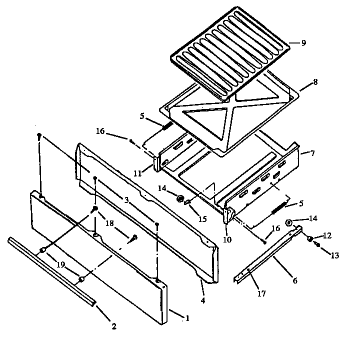 BROILER COMPONENTS (SLIDE-OUT PANEL/DRAWER)