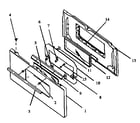 Amana GBP39AA/ALL oven door assembly diagram