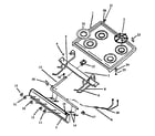 Amana SBK39HG/ALL top & top burner assembly (without spark) (rbl39aa0,5/all) (rbp39aa0,5/all) (gbp39fa/all) (sbp39fa/all) diagram
