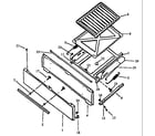 Amana GBP39HG/ALL broiler components (hinged panel) diagram