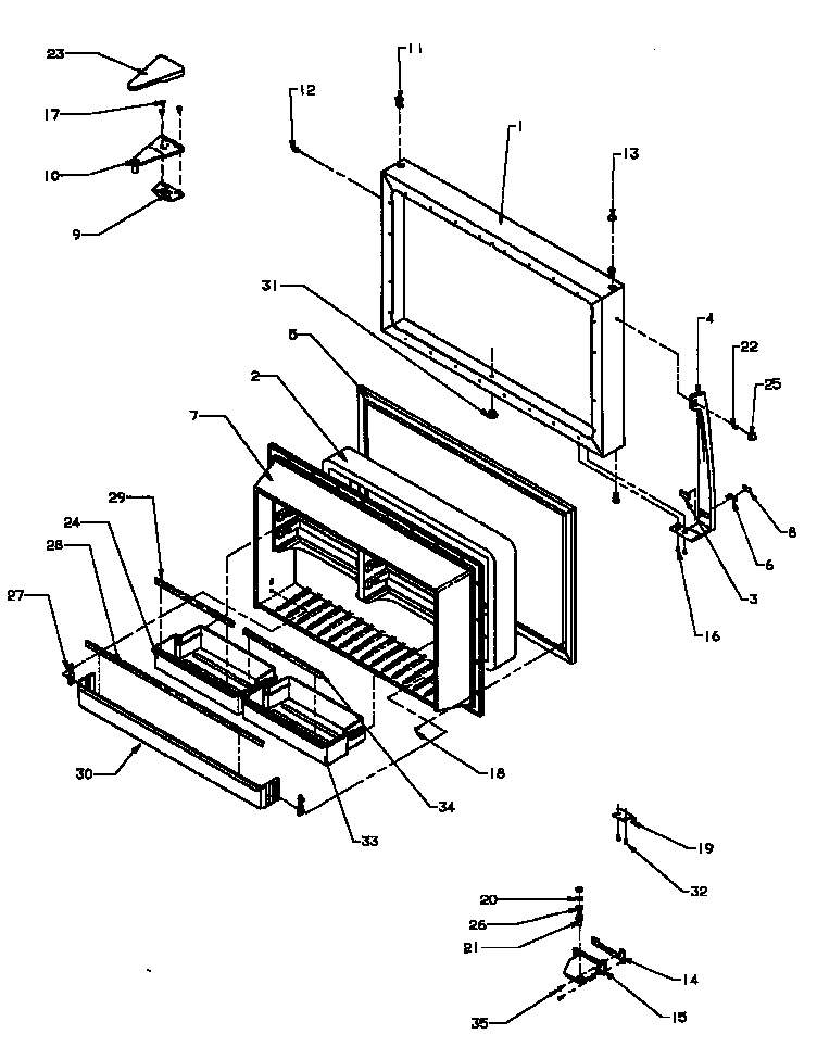 FREEZER DOOR (TX19R2E/P1181902WE) (TX19R2L/P1181902WL) (TX19R2W/P1181902WW) (TX19R3E/P1181907WE) (TX19R3L/P1181907WL) (TX19R3W/P1181907WW)