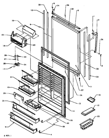 Refrigerator door