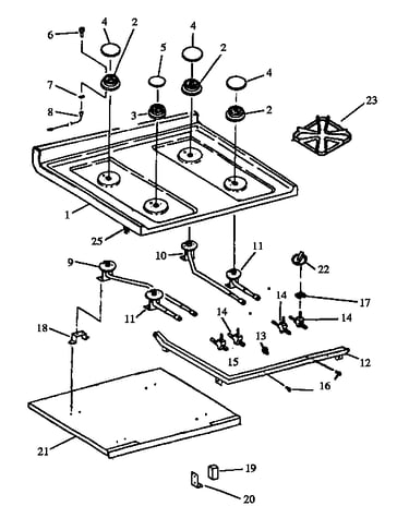 Sealed burner parts
