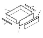 Caloric RSK3700UWW-P1141223WW storage drawer assembly diagram