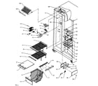 Amana SXD25AL-P1162436WL freezer shelving and refrigerator light diagram