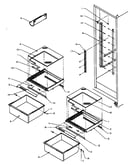Refrigerator shelving and drawers