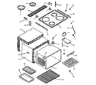 Modern Maid XBR301WW-P1133333 main top and oven assembly (fdu2482b/p1130613nb) (fdu2482b/p1130630nb) (fdu2482d/all) (fdu2482k/p1130625nk) (fdu2482k/p1130630nk) (fdu2482ww/all) (fdu2492b/p1130625nb) (fdu2492ww/p1130626n) (fdu2492ww/p1130630nww) diagram
