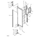 Amana SX25NW-P1162708WW refrigerator door hinge and trim parts diagram