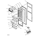 Amana SX25NE-P1162708WE refrigerator door (ss22nbl/p1162706wl) (ss22nbw/p1162706ww) (sx22ne/p1162703we) (sx22nl/p1162703wl) (sx22nw/p1162703ww) diagram