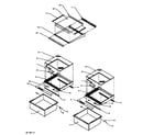 Amana SX25NW-P1162708WW refrigerator shelving and drawers (sx19nl/p1168702wl) (sx19nw/p1168702ww) diagram