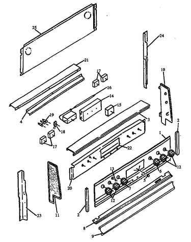 Backguard parts (art660e/p1130976n) (art660l/p1167302sl) (art660w/p1167301sw)