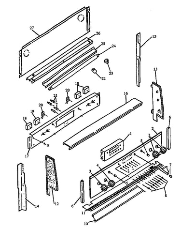 Backguard parts  (ar2t662lg/p1167402sl) (ar2t662ww/p1167401sw) (arh665e/p1167404se) (arh665ww/p1167403sw)