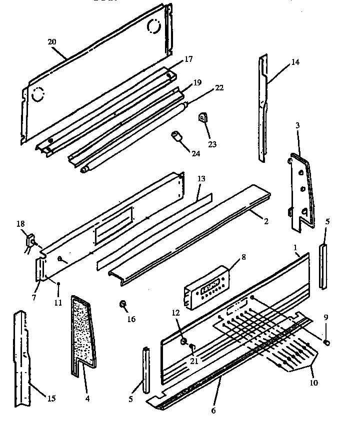 Backguard parts (ags760l/p1141237nl) (ags760l/p1141251nl) (ags760w/p1141237nw) (ags760w/p1141251nw) (ags760ww/p1141238n) (ags760ww/p1141251nww) (ags780e/p1141252ne) (ags780e/p1168601e) (ags780ww/p1141240nw) (ags780ww/p1141252nw) (ags780ww/p1168601w)