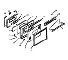 Amana AGS780WW-P1168601W oven door assembly diagram