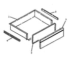 Amana AGS760L-P1141251NL storage drawer assembly diagram