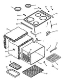 Main top and oven assembly (est3992l/p1132620nl) (est3992l/p1132636nl) (est3992l/p1132637nl) (est3992l/p1132643nl) (est3992w/p1132620nw) (est3992w/p1132636nw) (est3992w/p1132637nw) (est3992w/p1132643nw)