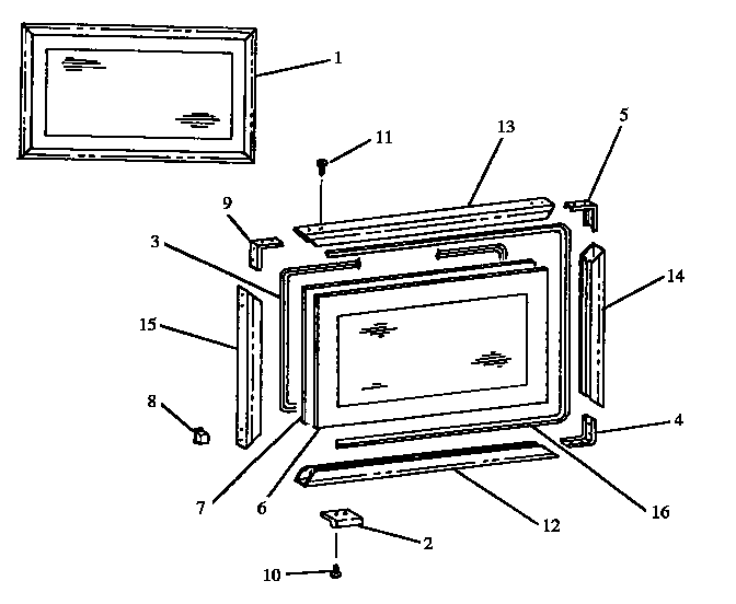 Upper oven door (est3992l/p1132620nl) (est3992l/p1132636nl) (est3992l/p1132637nl) (est3992l/p1132643nl) (est3992w/p1132620nw) (est3992w/p1132636nw) (est3992w/p1132637nw) (est3992w/p1132643nw)