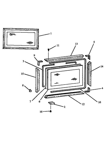 Upper oven door (est3992l/p1132620nl) (est3992l/p1132636nl) (est3992l/p1132637nl) (est3992l/p1132643nl) (est3992w/p1132620nw) (est3992w/p1132636nw) (est3992w/p1132637nw) (est3992w/p1132643nw)