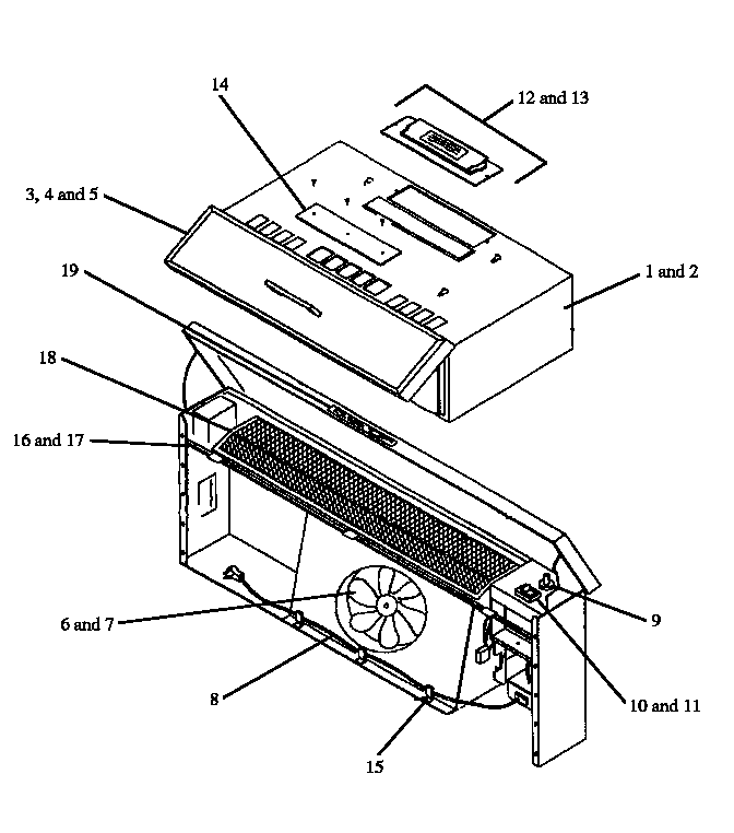 Vent hood (hcr3061l/p1139833nl) (hcr3061l/p1139834nl) (hcr3061w/p1139833nw) (hcr3061w/p1139834nw)