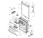 Amana TA18R3L-P1181705WL refrigerator door assembly diagram