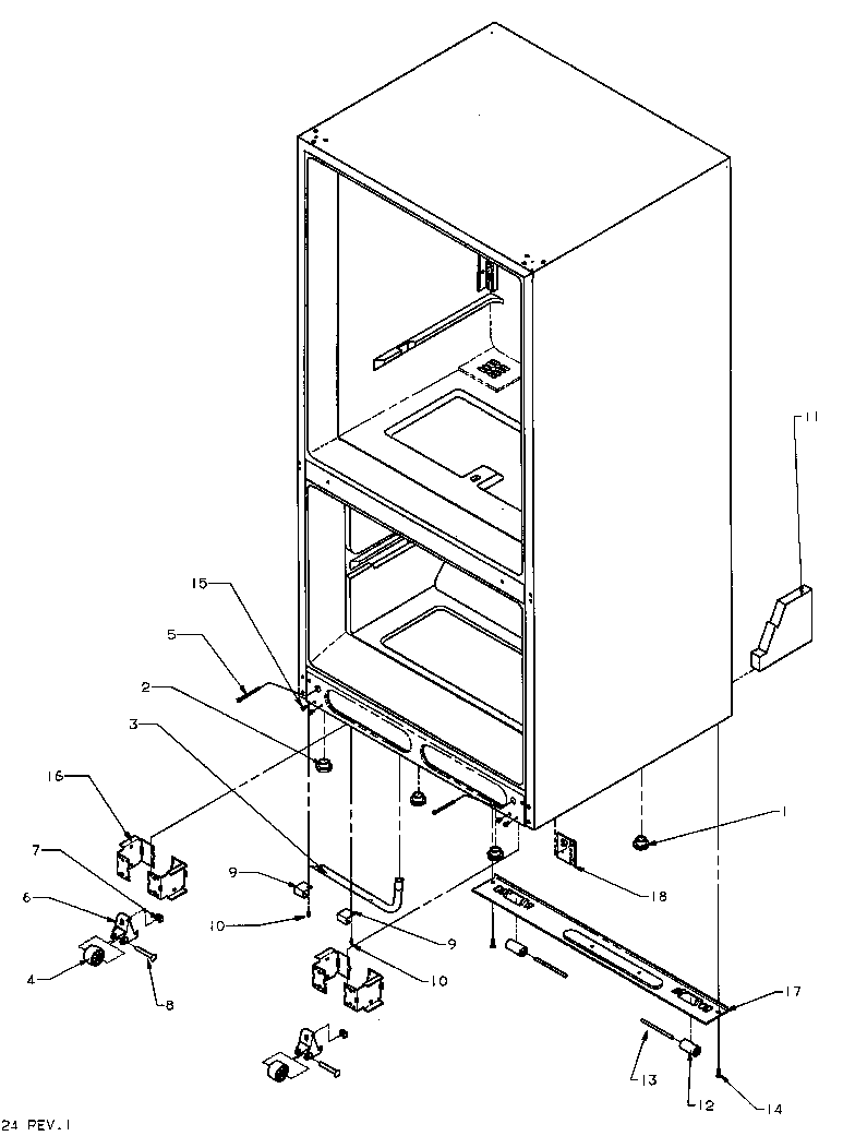 ROLLERS/DRAIN TUBE