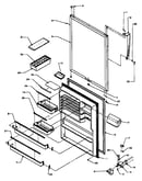 Refrigerator door assembly (tg18r3l/p1181711wl) (tg18r3w/p1181711ww) (tk18r3l/p1181710wl) (tk18r3w/p1181710ww)