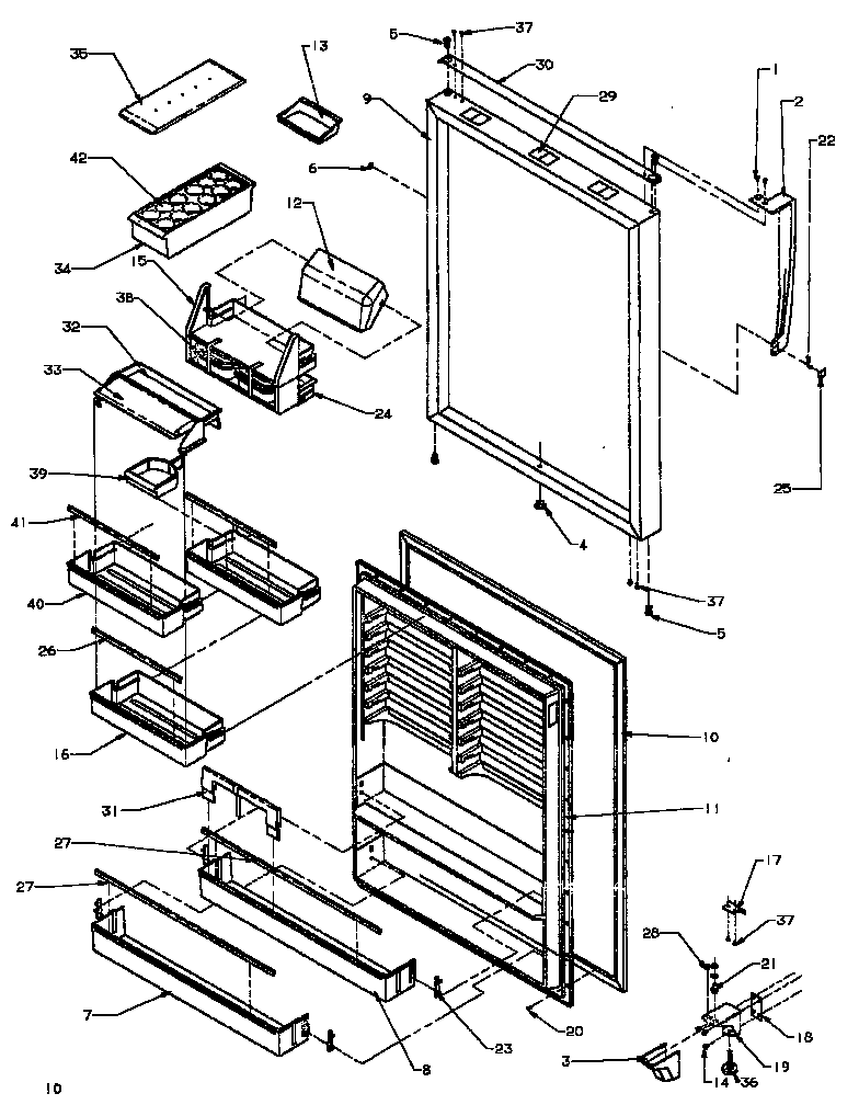 REFRIGERATOR DOOR ASSEMBLY (TZ19R3E/P1181906WE) (TZ19R3L/P1181906WL) (TZ19R3W/P1181906WW)