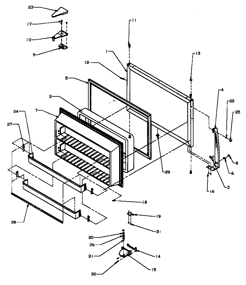 FREEZER DOOR (TG18R2/P1181701WL) (TG18R2/P1181701WW) (TG18R2G/P1181701WG) (TZ18R2G/P1181801WG) (TZ18R2L/P1181801WL) (TZ18R2W/P1181801WW)