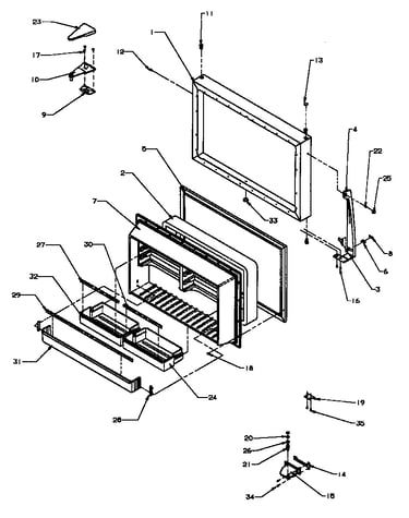 Freezer door (tz19r2e/p1181901we) (tz19r2l/p1181901wl) (tz19r2w/p1181901ww)