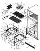Cabinet shelving (tg18r2/p1181701wl) (tg18r2/p1181701ww) (tg18r2g/p1181701wg) (tz18r2g/p1181801wg) (tz18r2l/p1181801wl) (tz18r2w/p1181801ww)