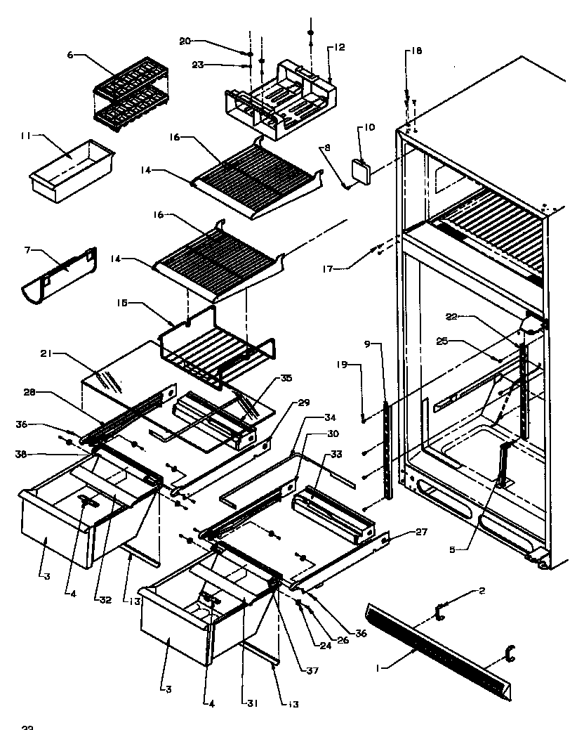 CABINET SHELVING (TZ21R3E/P1181501WE) (TZ21R3G/P1181501WG) (TZ21R3L/P1181501WL) (TZ21R3W/P1181501WW) (TZI21R3E/P1182001WE) (TZI21R3L/P1182001WL) (TZI21R3W/P1182001WW)