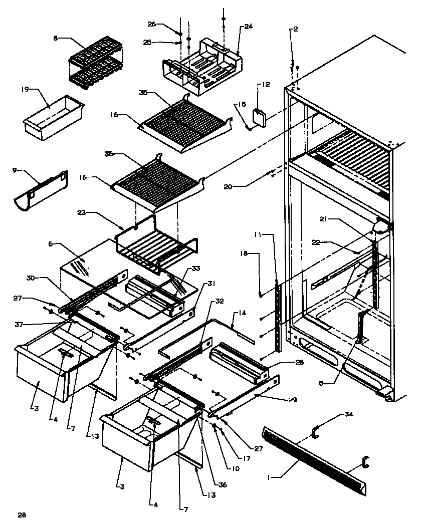 CABINET SHELVING (TZ22R3E/P1181601WE) (TZ22R3L/P1181601WL) (TZ22R3W/P1181601WW) (TZI22R3E/P1182003WE) (TZI22R3L/P1182003WL) (TZI22R3W/P1182003WW)