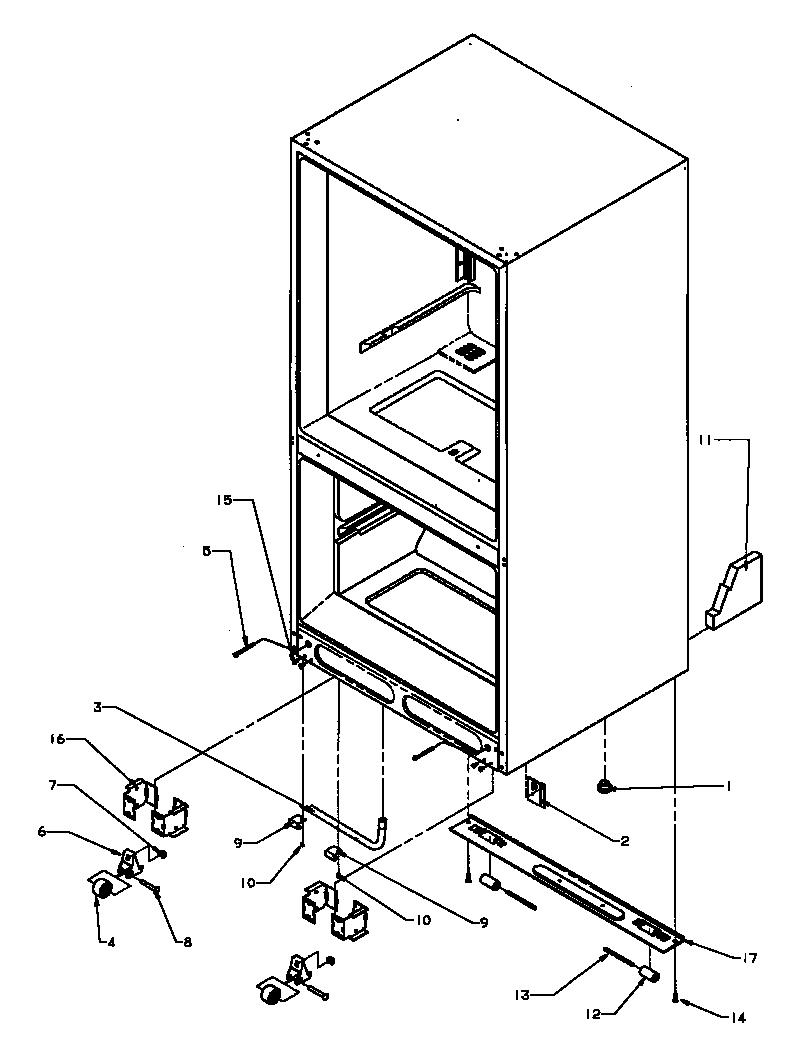 Rollers/drain tube