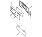 Caloric RBP26ZZ/P1142385NW oven door/fixed panel parts diagram