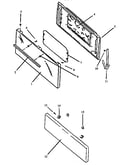 Oven door/fixed panel parts