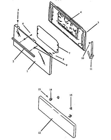 Oven door/fixed panel parts
