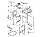 Caloric ESK37002WG/P1130966NW cabinet assembly diagram