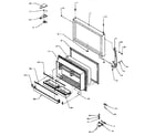 Amana TXI25R4E-P1185301WE freezer door assembly diagram