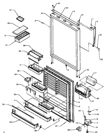 Refrigerator door assembly