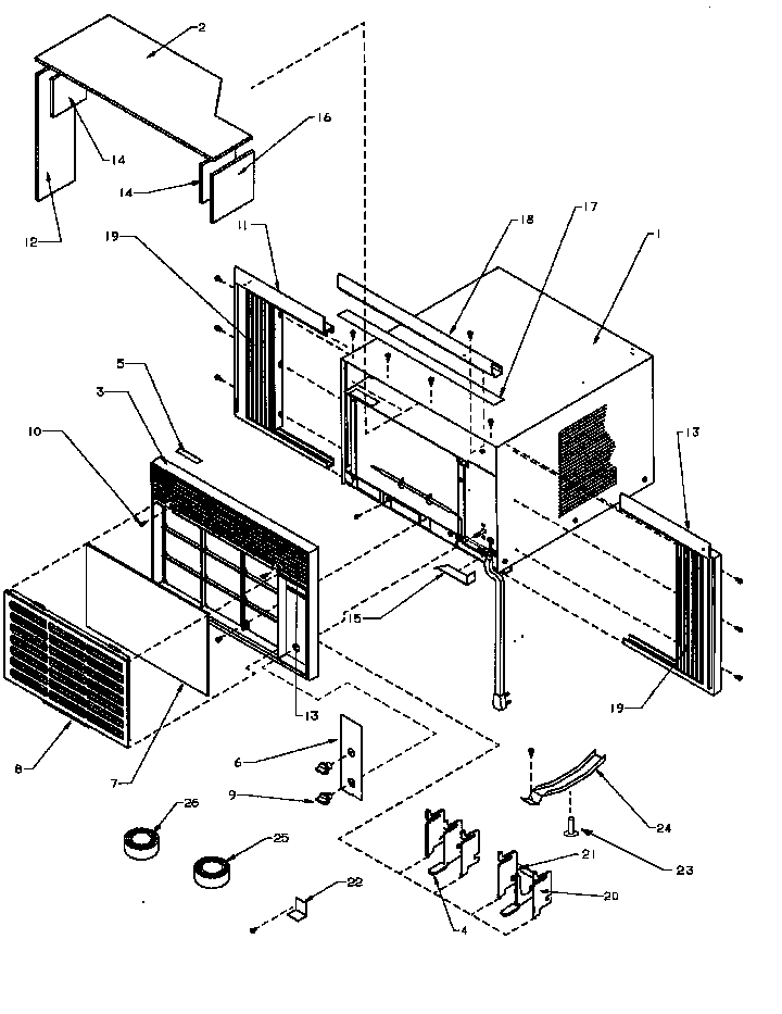 Front & outer case assembly