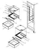 Refrigerator shelving and drawers
